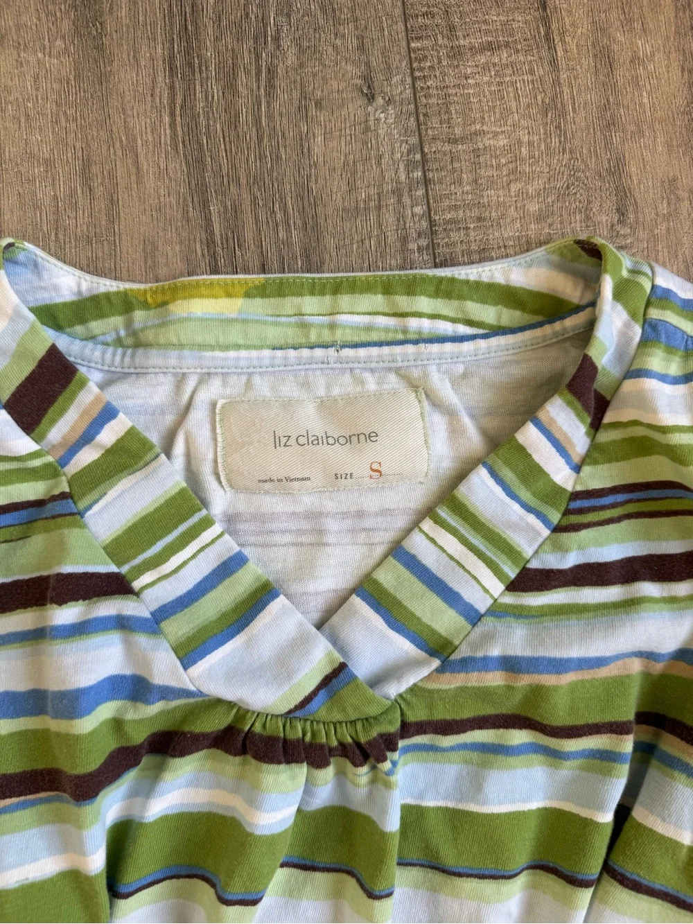 Liz Claiborne Y2K Vintage Striped T-Shirt